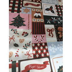 САТЕН С КОЛЕДНИ МОТИВИ 250200-2